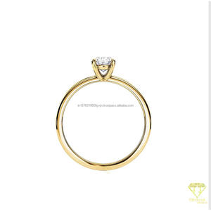 Trisha Jewels Vintage Round Cut Moissanite Solitaire Engagement <b>Ring</b> <b>925</b> Sterling <b>Silver</b> 14K Gold Plating-Women's Jewelry Gift - Product Image 4