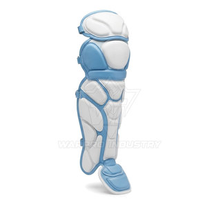 Protège-jambes de baseball en cuir durable, design profilé, sangles de fixation réglables, ajustement confortable, protection professionnelle, pliable - Product Image 2