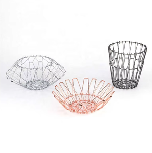 Premium Quality Handmade Eco-Friendly Black Coated Iron Wire <b>Basket</b> <b>Handle</b> Fruit Vegetable Storage Modern Rectangle Design Azora - Product Image 5