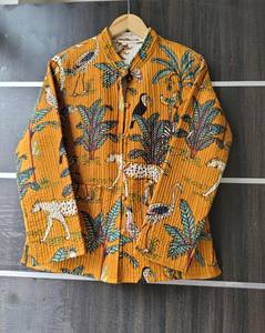 Chaqueta Acolchada de Invierno 2026, Tejida con Estampado de Flores, Ligera, de Algodón, Manga Larga, Suave, Transpirable y Ecológica para Mujer - Product Image 1