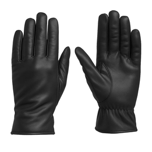 Gants en cuir véritable noir pour femme, longueur poignet, doublure cachemire, thermiques, compatibles écran tactile, style uni, pour l'hiver, décontractés, usage quotidien et extérieur - Product Image 3