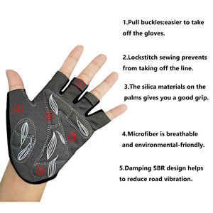 Guantes de Ciclismo de Medio Dedo de Calidad Premium, con Logotipo y Diseño Personalizados, Guantes de Ciclismo para Exteriores, Antideslizantes, para Verano - Product Image 4