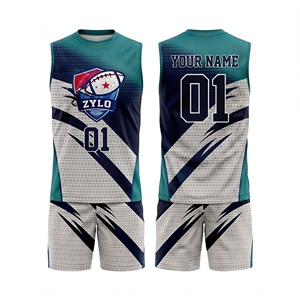 Uniforme Profesional Personalizado de Flag Football, Camisetas de Fútbol 7on7, Uniformes Ligeros de Poliéster de Secado Rápido para Equipos Masculinos - Product Image 1
