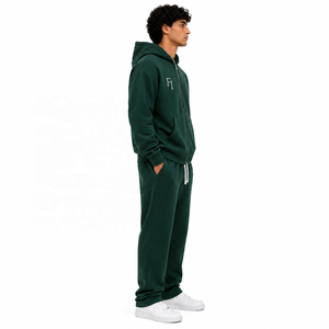 Sudadera con capucha y cremallera, estilo oversize, con estampado de LOGO personalizado y bordado, para hombre, 100% algodón, ¡la más vendida! - Product Image 2