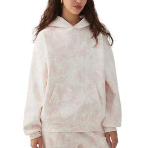 Sweat-shirt à capuche surdimensionné personnalisé pour femme, en coton molletonné, style tie-dye, pour la vente en gros et l'OEM - Product Image 2