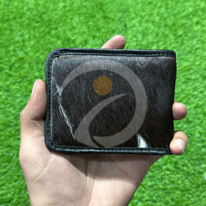 Portefeuille compact en cuir de vachette véritable de luxe, style rustique, fait main, finition premium pour homme - Product Image 1