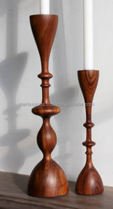 Bougeoir en bois fabriqué à la main Bougeoir indien décoratif et rustique pour la décoration intérieure Design sculpté unique Respectueux de l'environnement - Product Image 5