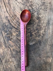 Ensemble de cuillères de cuisine en bois naturel artisanal de qualité supérieure, manche long, bois massif, pour servir, mélanger, remuer, ustensiles de cuisine pour la maison - Product Image 6