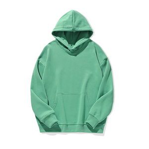 Sweat-shirt à capuche unisexe surdimensionné en coton et polyester, à manches longues, vierge, personnalisable avec logo imprimé, vente en gros à prix abordable - Product Image 2