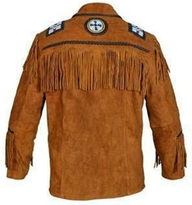 Wholesale Premium Men’s <b>Suede</b> Leather Fringe <b>Jacket</b> Classic Western Style with Handcrafted Tassels Custom Size & Color Option - Product Image 2