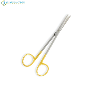 Tijeras de Disección Metzenbaum Premium TC de 18 cm, Carburo de Tungsteno, Mango Dorado, Rectas y Curvas, Instrumentos Quirúrgicos con Certificación CE e ISO - Product Image 3