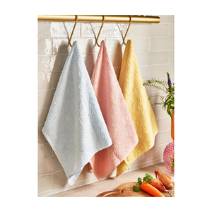 Rustic Vintage Green Solid <b>Colour</b> Lemon Yellow 20x30in 460GSM Embroidered Golf Icon 100% Cotton Quick Dry Eco Finish Dish Towel - Product Image 3