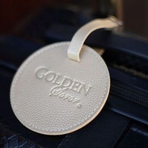 Embossed Golden Soror Luggage Tag <b>Gold</b> Travel Bag ID Label Elegant Durable Suitcase Identifier Women Baggage Tag for Trips - Product Image 1
