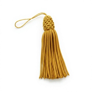 High Quality Durable Woven Gold Silver Bullion Rhinestone Chain Fringe <b>Tassels</b> Custom Size Wholesale Decorative Garment - Product Image 2