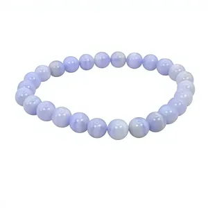 Pulsera de Ágata Azul Metafísica Hecha a Mano de Primera Calidad, Artículo de Ágata Genuina, Compre al por Mayor en AMAYRA CRYSTALS EXPORT - Product Image 1
