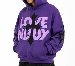 Sweat-shirt à capuche en coton premium pour homme, de luxe, blanc, taille XL, style décontracté urbain, à porter tous les jours, streetwear - Product Image 4