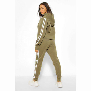 Ensemble de survêtements pour femmes de qualité supérieure, design uni, 100 % coton, comprenant un sweat à capuche et un pantalon de jogging - Product Image 3