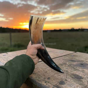 Vaso de Cuerno de Buey Vikingo Nórdico Premium, Hecho a Mano, Estilo Rústico Medieval, Ecológico, al Mejor Precio - Product Image 4