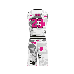 Meilleur nouveau design, maillot de basket-ball réversible pour adultes, imprimé camouflage, 100% polyester, personnalisé, respirant, taille plus, uniforme d'équipe - Product Image 3