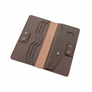 Portefeuille long en cuir de luxe fait main, vente en gros, pour hommes et femmes - Product Image 1