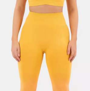 Leggings de Yoga sostenibles de alta calidad para mujer, pantalones activos de algodón orgánico 100% con bolsillos para Control de barriga, decoración de malla - Product Image 2