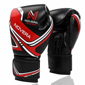 Gants de boxe personnalisés respirants, imperméables, à doigts entiers, pour entraînement et sparring professionnels, en cuir premium à lacets - Product Image 3