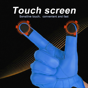 Gants de moto en cuir de haute qualité, respirants, avec une forte adhérence de la paume, ajustement confortable, protection pour le sport et le cyclisme. - Product Image 6