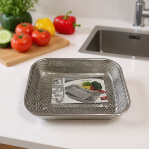 Cesta de Drenaje Rectangular 37X27X6CM CESTA MULTIUSOS Colador y Escurridor - Product Image 2