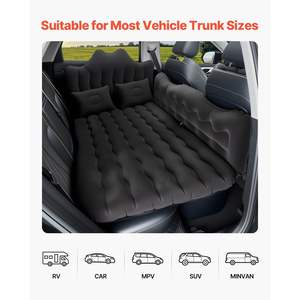 Black Durable Portable <b>Car</b> Air Mattress Flocking Travel <b>Beds</b> Inflatable Back Seat Air Pump 2 Pillows Nozzle Carry Bag for <b>Car</b> - Product Image 4