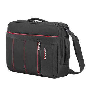 Detachable <b>Leather</b> Strap Shockproof <b>Laptop</b> Compartment Zipper SAKOS Versatile Unisex Striped Waterproof School <b>Backpack</b> 20L - Product Image 5