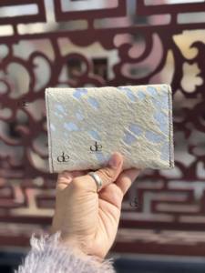 Porte-monnaie en cuir de vachette à poils, nouveau portefeuille de créateur, porte-cartes, mini pochette en cuir véritable à poils métalliques, cadeau de mode - Product Image 5