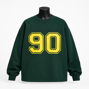 Sudadera con cuello redondo y estampado gráfico extragrande para hombre, sudadera con estampado universitario personalizado, sudadera estilo streetwear, fabricante OEM - Product Image 1