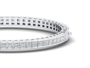 REYES Precio al por Mayor, Pulsera de Moissanita de 5.1 Quilates con Corte Princesa en Oro Sólido de 14K, Diseño Clásico, Regalo de Boda, Joyería Fina - Product Image 5