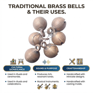 Campanas rústicas premium con un acabado de latón vintage, hechas a mano, ecológicas y perfectas para los mercados globales de hogar y jardín. - Product Image 6