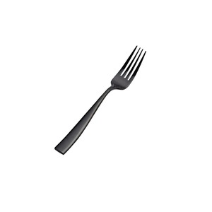 Fourchette simple en plastique noir, ustensile de table - Product Image 5