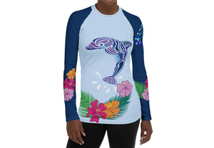 Vente en gros de rashguards de compression pour femmes, personnalisés, à manches longues, en spandex, pour l'entraînement au MMA et au BJJ - Product Image 4