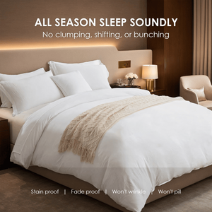 Set di Biancheria da Letto 3 Pezzi Bianco e Rosa, Copripiumino con Due Federe per Entrambe le Misure - Product Image 5