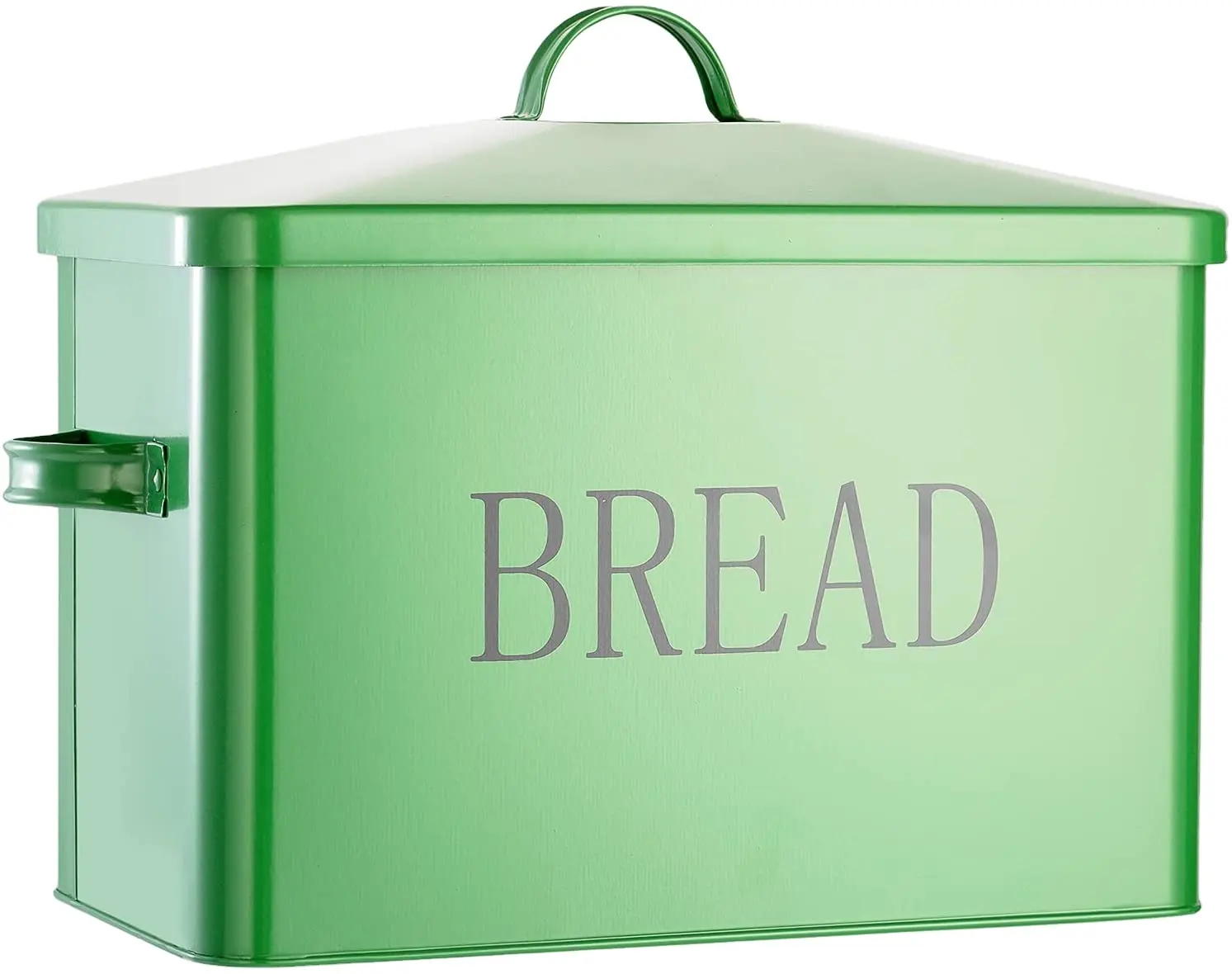 Caja de pan de cocina de Metal, encimera de almacenamiento de pan verde, esquinero