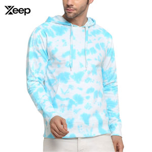 Vêtements de mode en gros, sweats à capuche tie-dye, hiver, 100% coton, respirant, léger, service OEM pour hommes, look moderne - Product Image 1