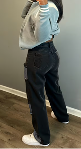 Jeans de Mezclilla de Cintura Alta para Mujer, Corte Recto, Ajuste Regular, Largo Completo, Estilo Casual Simple, Sin Elasticidad, Fibra de Bambú y Algodón - Product Image 5