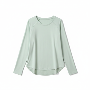 Wholesale Women Crop Top Long Sleeve Yoga Mesh <b>Back</b> Breathable Fitness <b>T</b>-Shirt Quick Dry Lightweight Seamless Running Gym Sports - Product Image 1