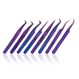 Pinzas para Extensión de Pestañas de Color Blanco, Personalizables con Logotipo, Punta de Fibra, Juego de Pinzas con Mango Antideslizante para Extensión de Pestañas - Product Image 5