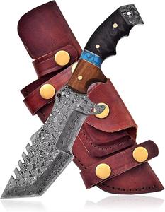 Couteau de chasse Bowie en acier Damas fait main de qualité supérieure, taille personnalisée, avec poignée confortable, couteau à dépecer - Product Image 3