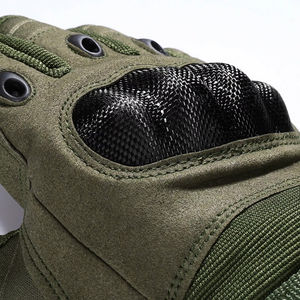 Gants tactiques en cuir pleine main de haute qualité pour les sports de plein air, le cyclisme, la chasse, l'entraînement - Antidérapants et compatibles avec les écrans tactiles - Product Image 6