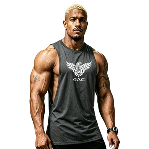 <b>Mens</b> Sleeveless Knitted Gym Tank Tops Athletic Workout <b>Vest</b> Breathable Quick Dry Sports Shirt Muscle Fit <b>Training</b> Front ODM - Product Image 1