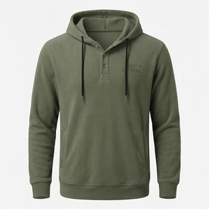 Sudadera con Capucha para Hombre North Approach, Logotipo Bordado, Corte Regular, Color Sólido, Estilo Casual para Otoño - Product Image 1