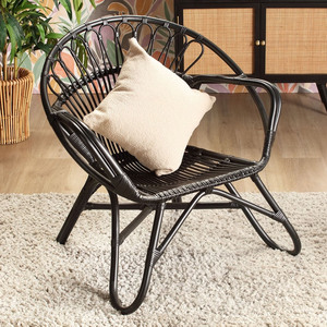 Round black rattan <b>chairs</b> hot deal cheapest price home furniture natural <b>cane</b> dining <b>chair</b> - Product Image 5