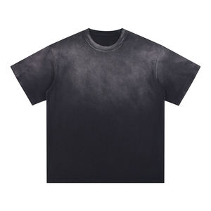 T-shirt en coton lavé pour homme, décontracté, manches courtes, col rond, style vintage, basique et tendance - Product Image 6