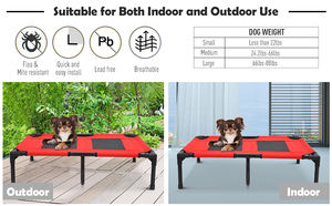 Cama elevada de refrigeración para perros, cuna portátil elevada para mascotas, malla para acampar - Product Image 3