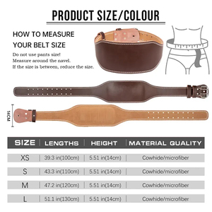 Ceinture de musculation en cuir de vachette avec logo personnalisé, antidérapante, unisexe, pour la musculation et l'entraînement en salle de sport, avec la meilleure qualité OEM - Product Image 3